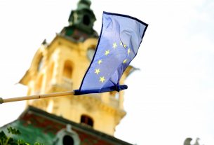 Szeged, városháza, Európai Unió, EU, zászló